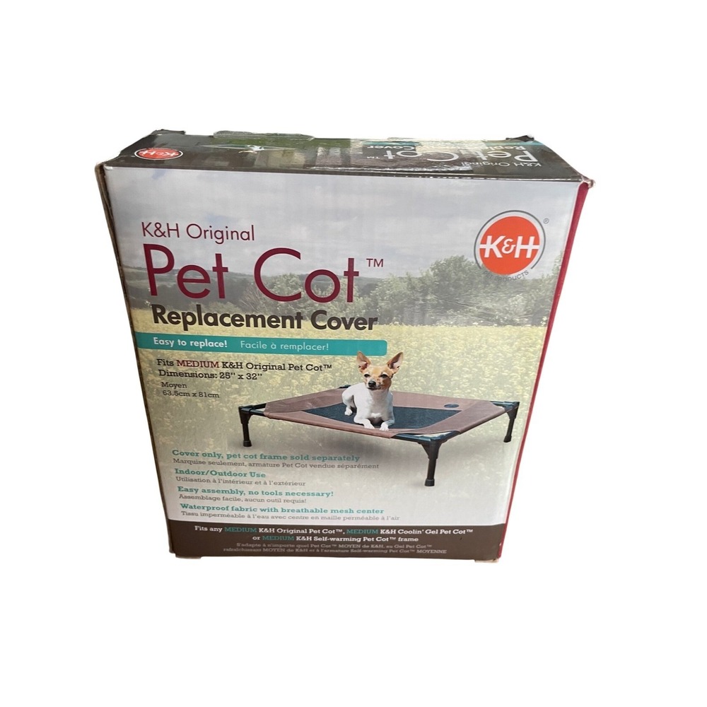 K&H‎ Orig Pet Cot Replacement Cover Medium 25x32In Waterproof Breathable Mesh